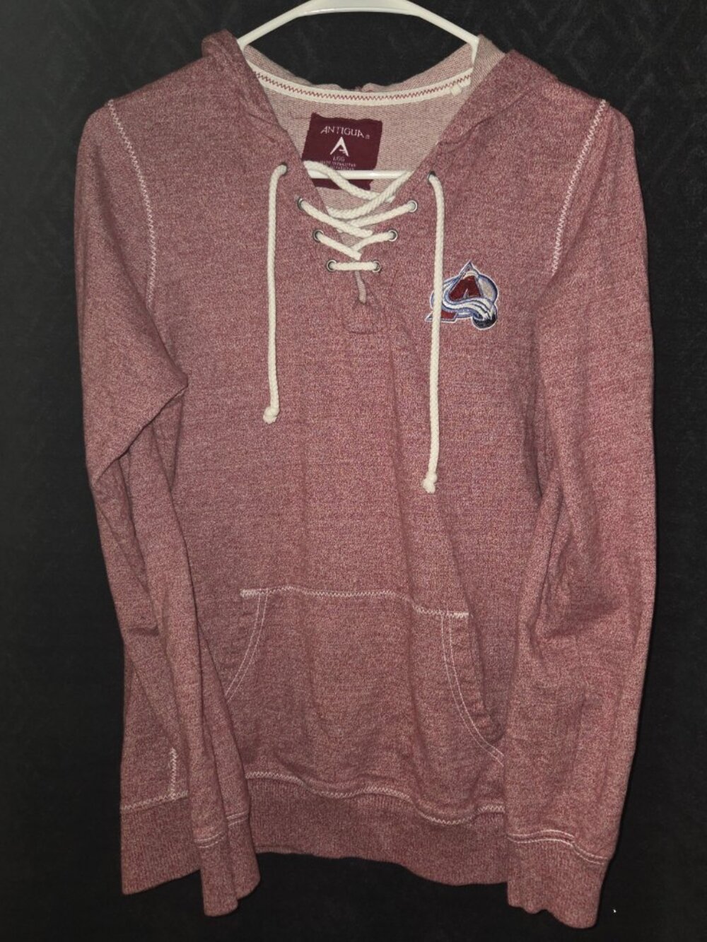 Avalanche Colorado Antigua Womens Size L Red Pullover Athletic Sweatshirt